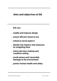Aims and objectives of EIA - UNEP