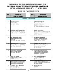 LIST OF PARTICIPANTS - UNEP