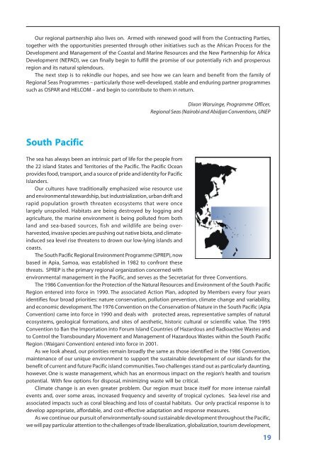 Regional Seas: Strategies for sustainable development - UNEP