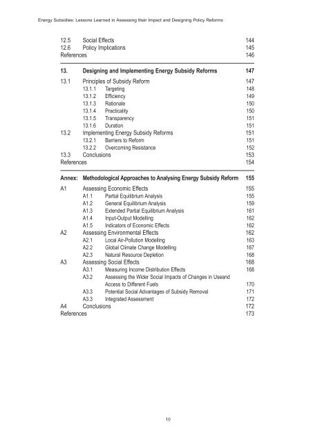 Energy Subsidies: Lessons Learned in Assessing their Impact - UNEP