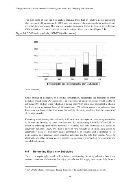 Energy Subsidies: Lessons Learned in Assessing their Impact - UNEP