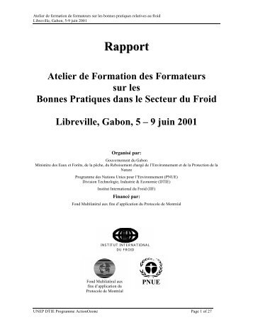 Rapport Atelier de Formation des Formateurs sur les Bonnes ... - DTIE