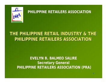 the philippine retail industry & the philippine retailers association