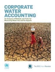 Corporate Water Accounting: An Analysis of Methods and Tools for ...