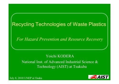 Recycling Technologies of Waste Plastics - GEC