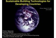 Sustainable Building Technologies for Developing Countries