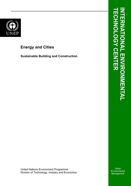 Energy and Cities - International Environmental Technology Centre