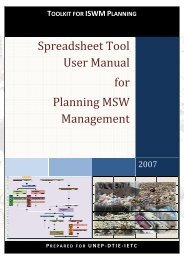 Spreadsheet Tool User Manual forï£°ï£° Planning MSW Management