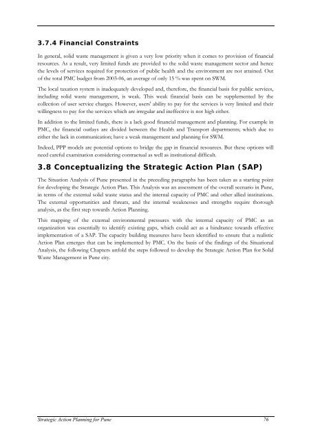 Strategic Action Plan - International Environmental Technology Centre