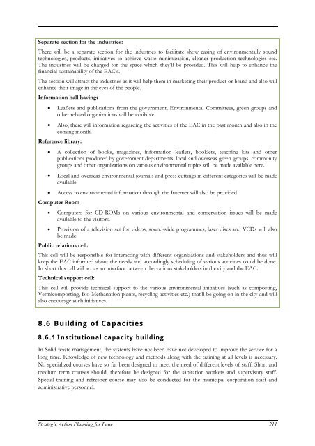 Strategic Action Plan - International Environmental Technology Centre