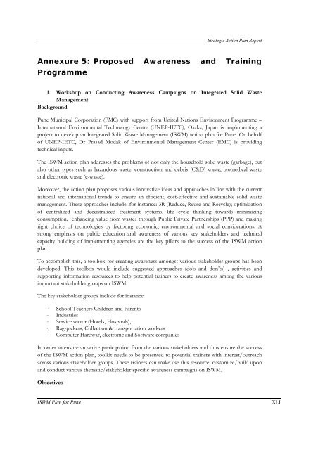 Strategic Action Plan - International Environmental Technology Centre