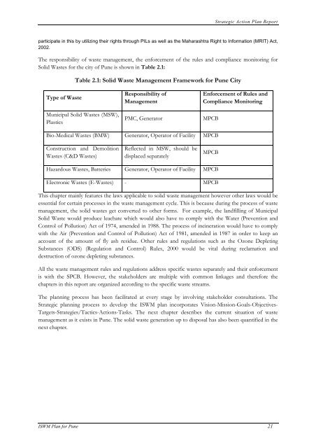 Strategic Action Plan - International Environmental Technology Centre