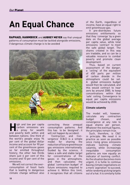 UNEP Magazine "Climate change and economic development"