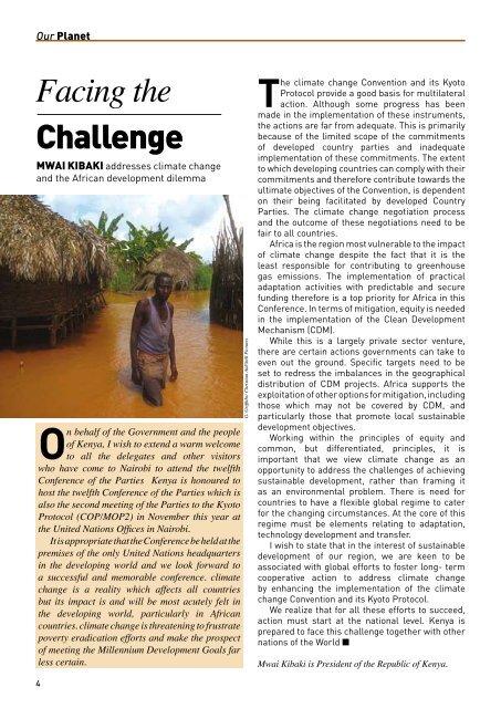 UNEP Magazine "Climate change and economic development"