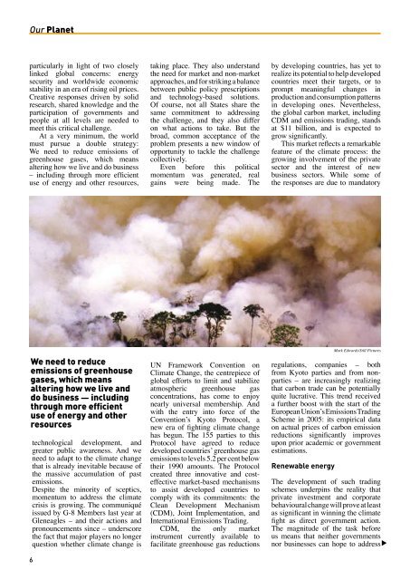 UNEP Magazine "Climate change and economic development"