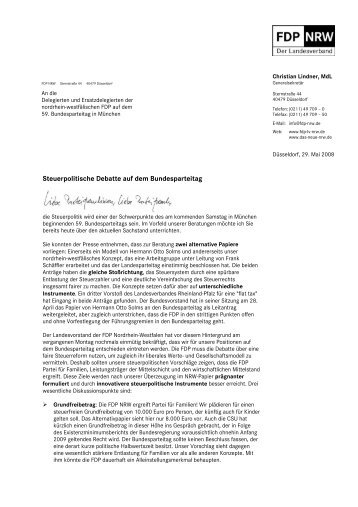 Brief an die Delegierten - FDP NRW