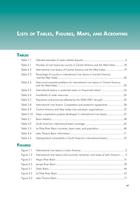 Latin America; in English (pdf) - Transboundary Freshwater Dispute ...