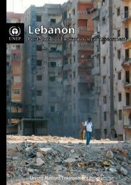 Post Conflict Assessment Report on the Lebanon - UNEP