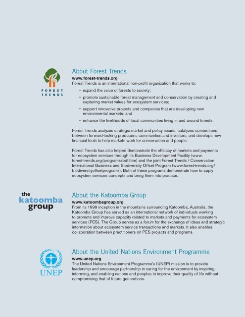 Payments for Ecosystem Services: Getting Started. A Primer - UNEP