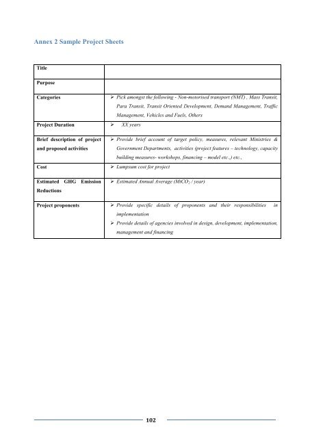 Toolkits for Urban Transport Development - UNEP