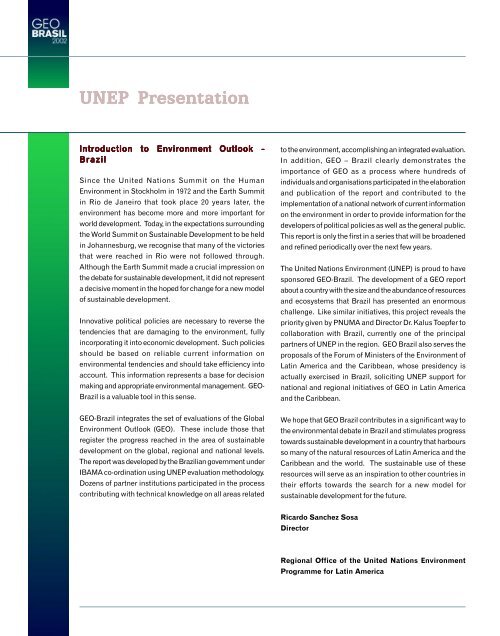 GEO Brasil - UNEP