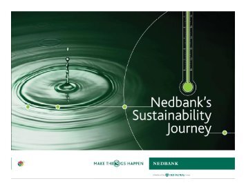 Nedbank's Sustainability Journey - UNEP Finance Initiative