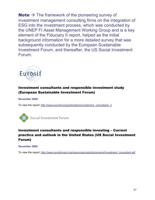 UNEP FI Asset Management Working Group The - UNEP Finance ...
