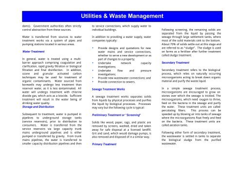 Utilities & Waste Management - UNEP Finance Initiative