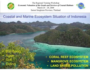 Status of Coastal and Marine Ecosystems in Indonesia