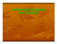 Information Campaigns and Advocacy