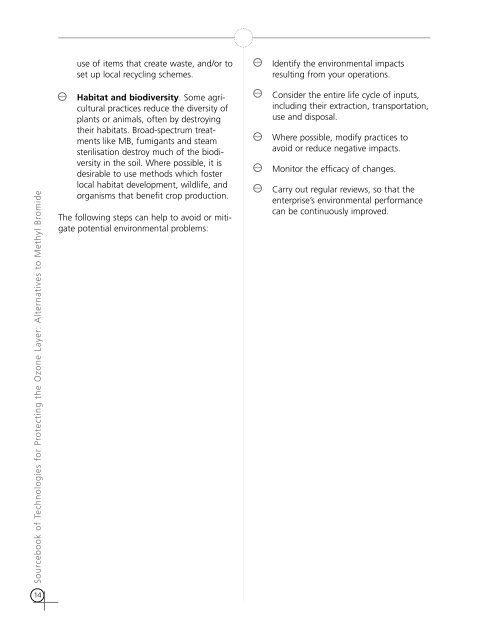 Alternatives to Methyl Bromide - DTIE