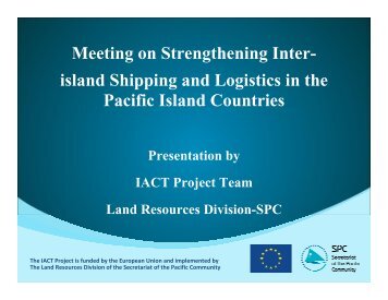 Meeting on Strengthening Inter- island Shipping and Logistics - escap