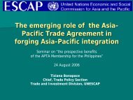 The emerging role of the Asia- Pacific Trade Agreement in ... - Escap