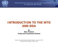 Introduction to the WTO and DDA - Escap