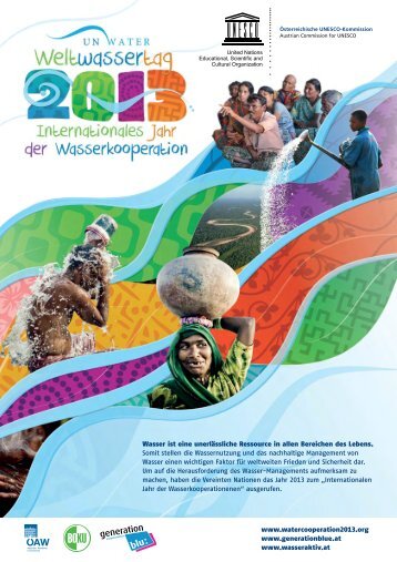 Internationales Jahr der Wasserkooperationen 2013 Plakat