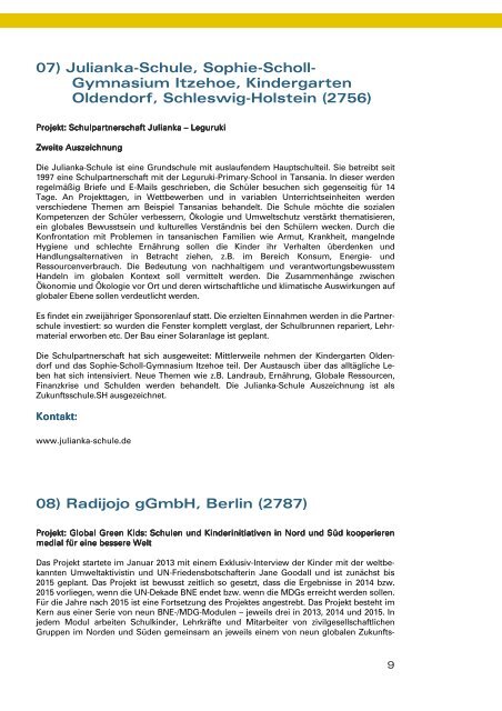Die 15 ausgezeichneten Projekte (PDF) - Unesco