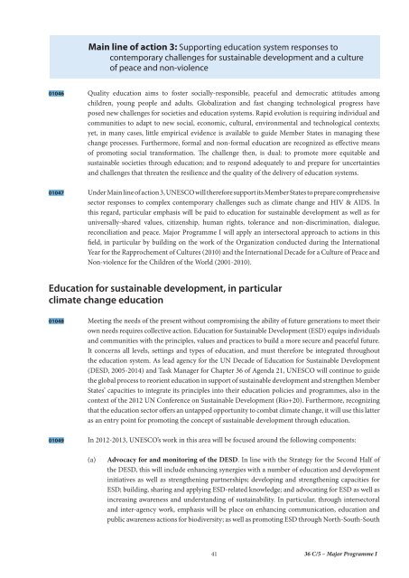 UNESCO. General Conference; 36th; 36 C/5: volume 1: Draft ...