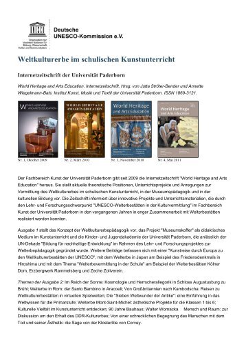 Weltkulturerbe im schulischen Kunstunterricht - Unesco