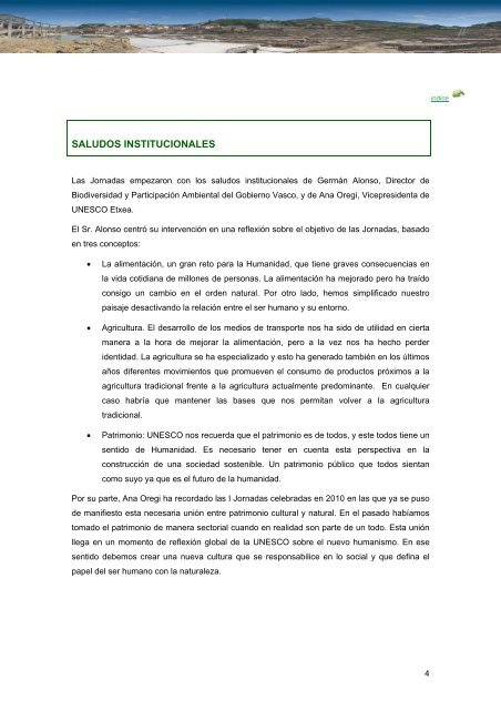 Informe Jornadas Patrimonio Cultural y Natural - Unesco Etxea