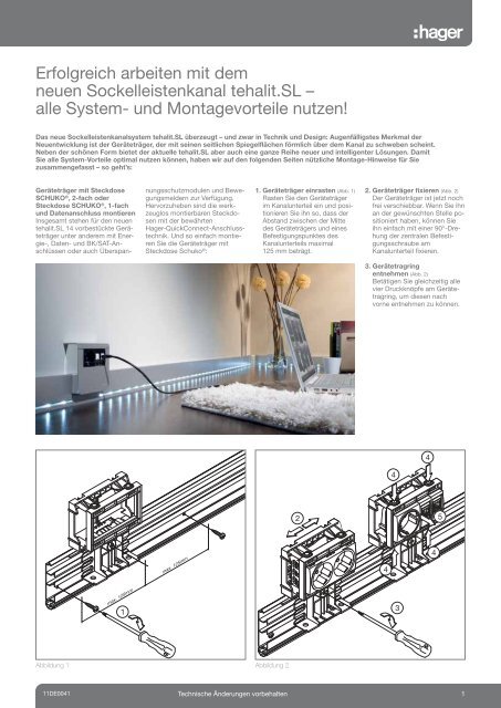 Erfolgreich arbeiten mit dem neuen Sockelleistenkanal ... - Hager