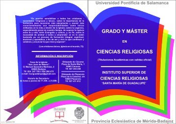 grado y mÃ¡ster ciencias religiosas - Universidad de Extremadura
