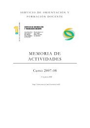 Memoria de acciones Curso 2007-08 - Universidad de Extremadura