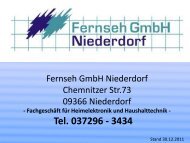 Tel. 037296 - 3434 - Fernseh Gmbh Niederdorf