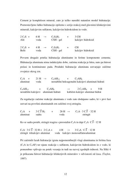 doloÄitev optimalne vsebnosti titanove sadre v cementu