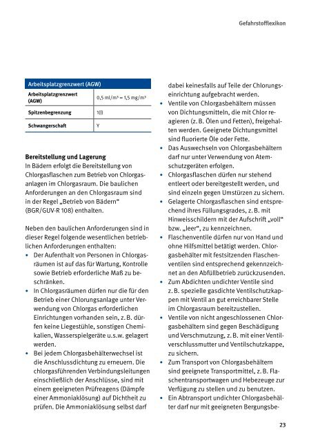 Gefahrstoffe bei der Aufbereitung von Schwimm - "Publikationen ...