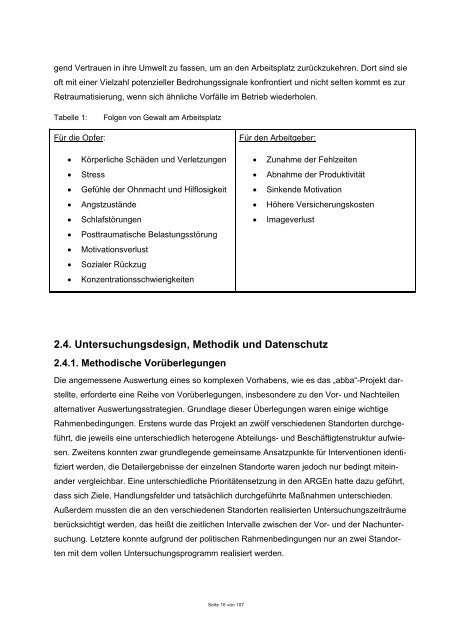 Abschlussbericht zum abba-Projekt - Unfallkasse Rheinland-Pfalz