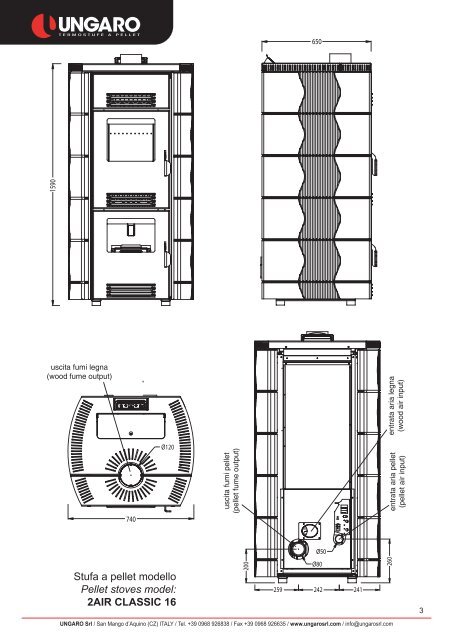 Stufa a pellet modello Pellet stoves model: 2AIR ... - Ungaro srl