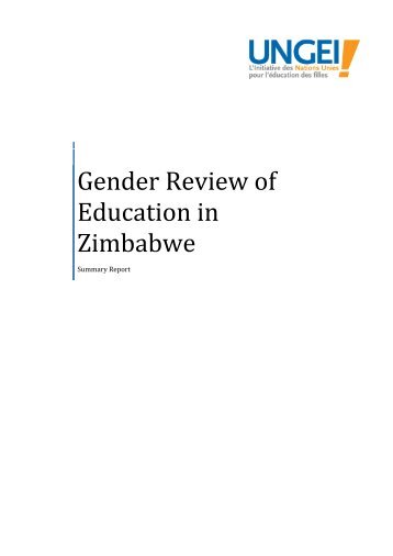Gender Review of Education in Zimbabwe - United Nations Girls ...