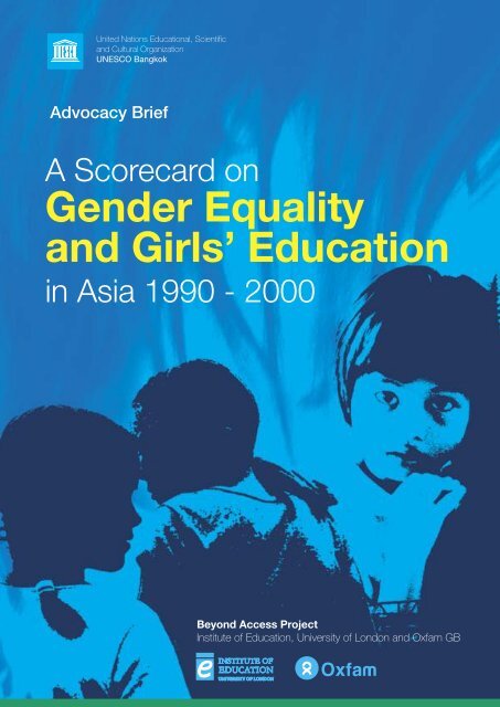 A Scorecard on gender equality and girls ... - unesdoc - Unesco