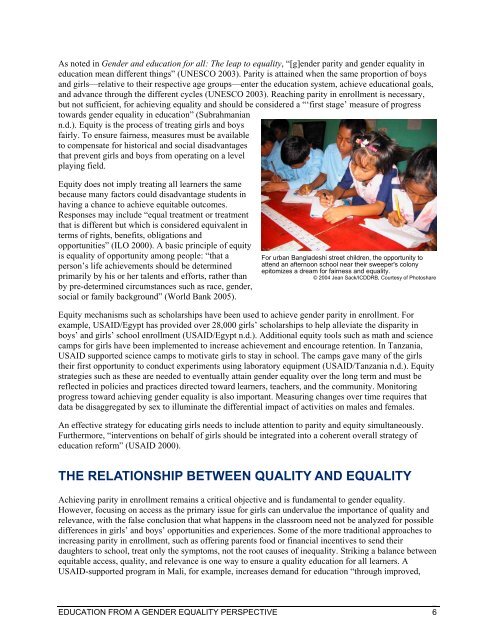 Education from a Gender Equality Perspective - United Nations Girls ...